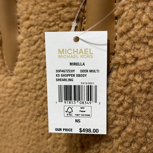 Michael Kors Mirella Extra-Small Sherpa XS SHOPPER XBODY
SHEARLING Crossbody - Picture 8 of 16